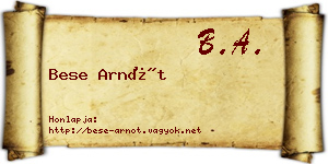 Bese Arnót névjegykártya